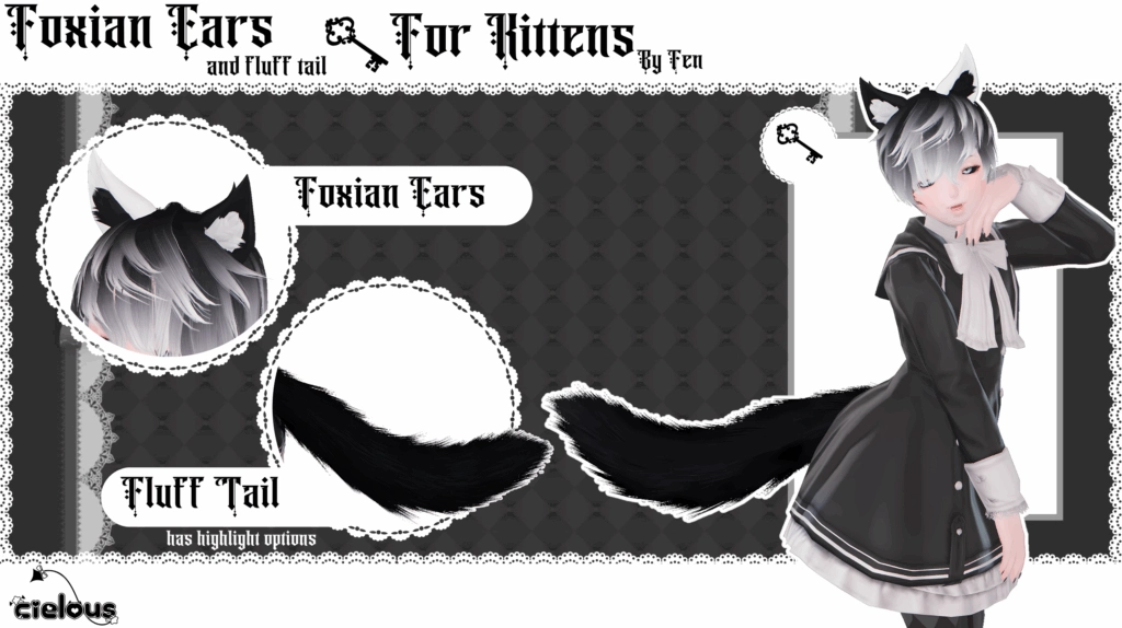 「✦Foxian Ears & Fluff Tail | For Kittens✦」