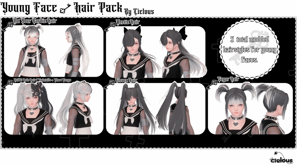 「✦Young Face | Hair Pack✦」