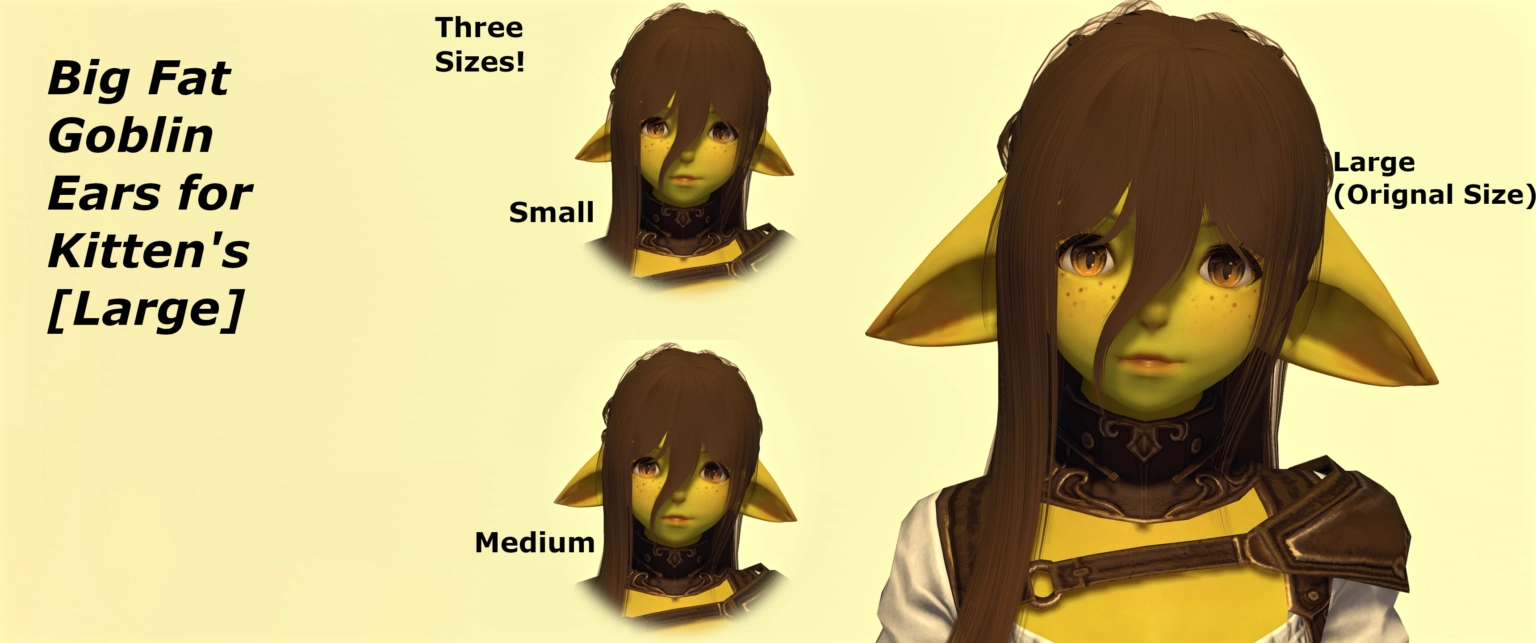 Big Fat Goblin Ears For Kitten’s [Large]