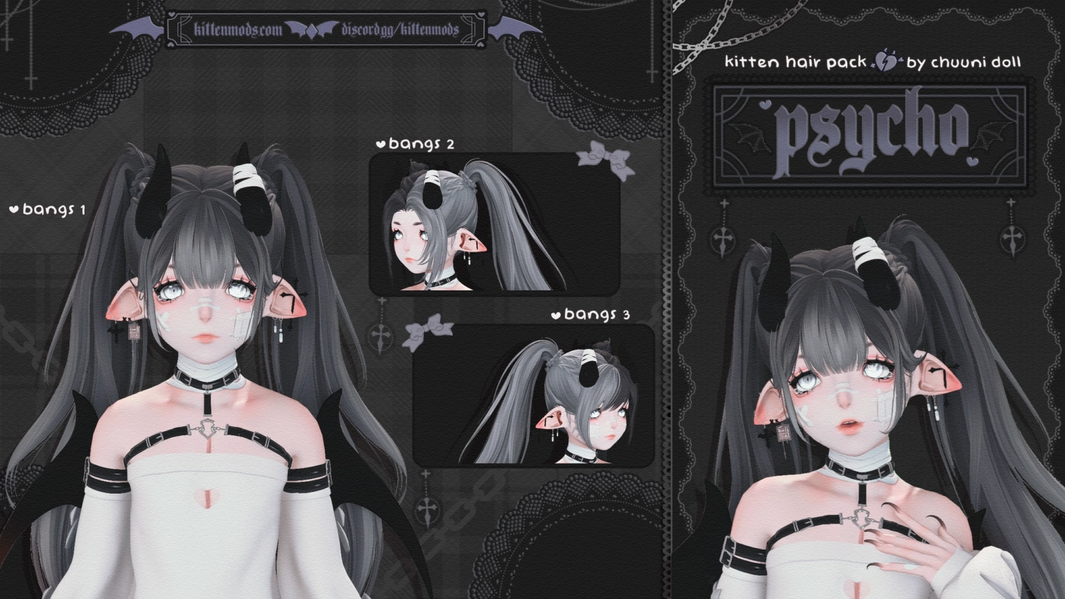 「✦Psycho Hair | For Kittens✦」